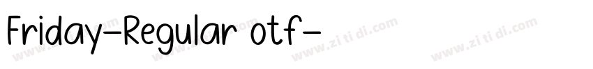 Friday-Regular otf字体转换